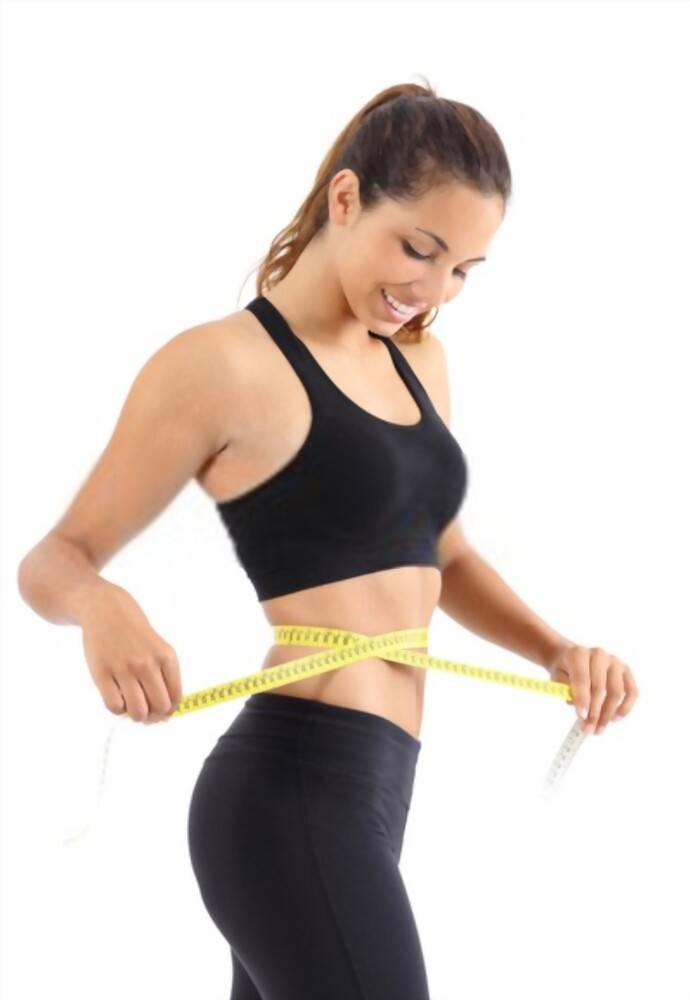 Detox Slimming Belly Pellet - Slim girl measuring his belly